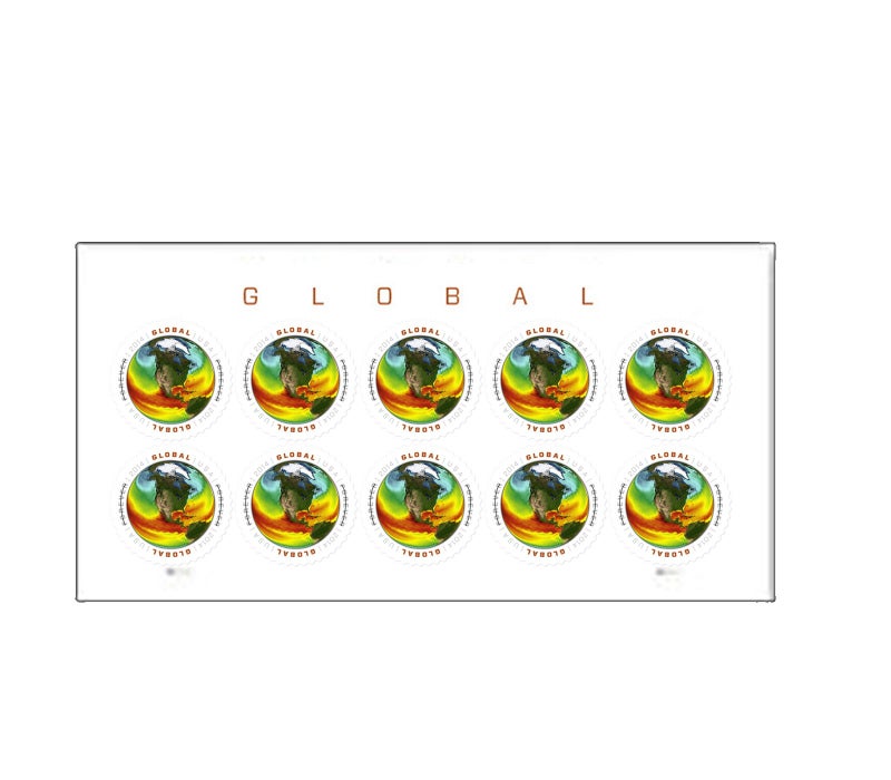 2014 Sea Surface Temperatures Global Forever Stamps Sheet of Ten Stamps Scott 4893